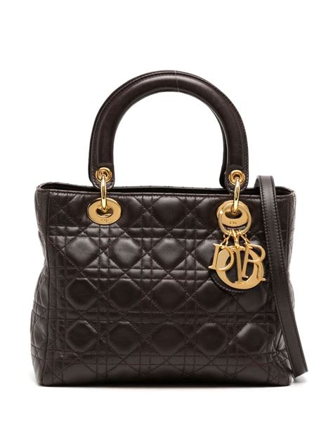 dior monogram bag|pre owned lady dior bag.